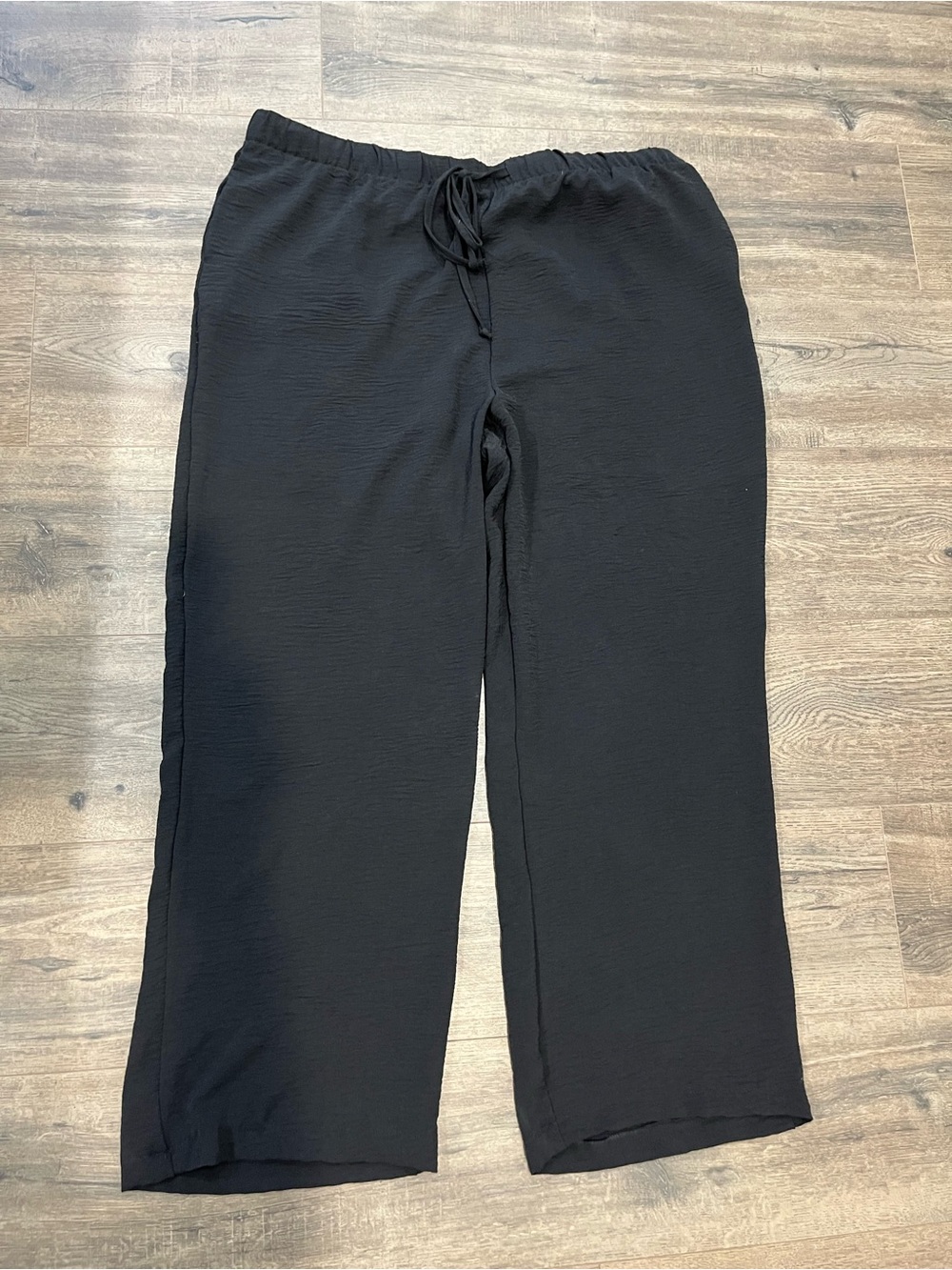 Rachel Zoe Black Wide-Leg Drawstring Pants